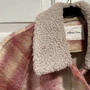 Aritzia Women's Pink Plaid Jacket/Shacket